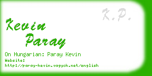 kevin paray business card